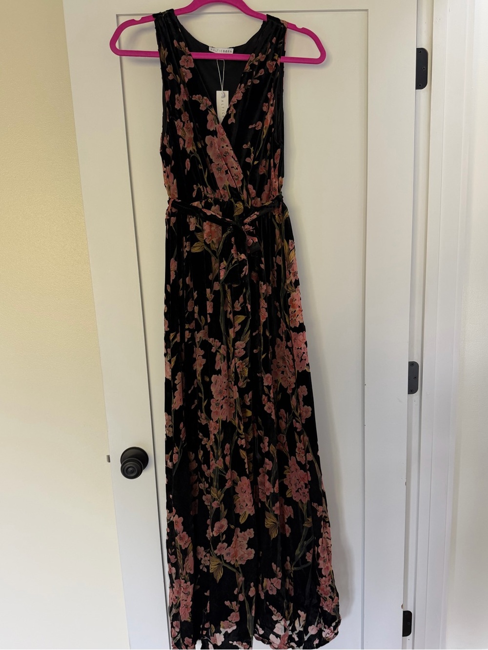 Baltic Born Velvet Floral Maxi Dress